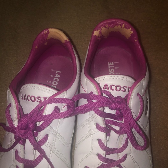 White & pink Lacoste sneakers - Picture 4 of 10